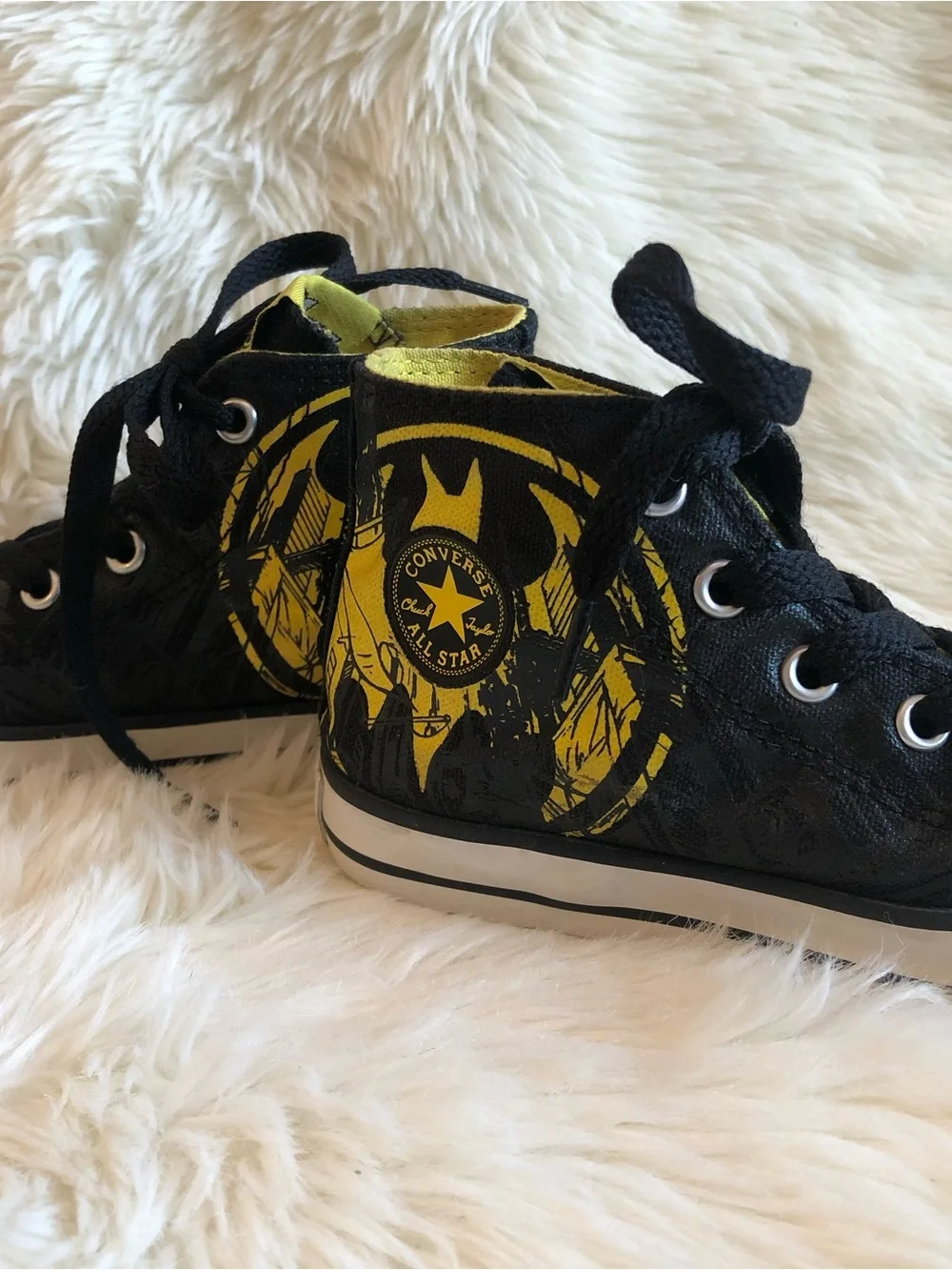 Limited Edition Kids Batman Converse High-Top Sneakers | Boy or Girl Size 9